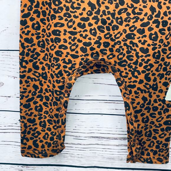 NEW Jessica Simpson Leopard Print Brown and Black Romper - Size 12months - Picture 3 of 9
